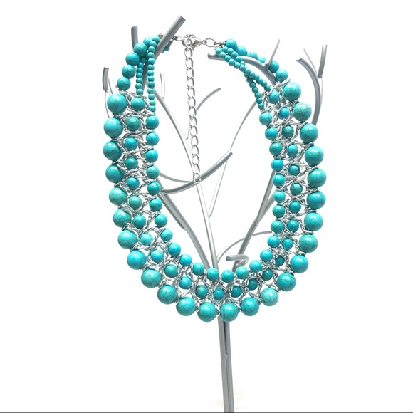 Turquoise statement necklace - Picture 2 of 7
